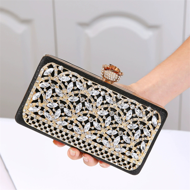 Luxury Bags In Dubai - Tas Malam Bingkai Logam Berlian Mewah