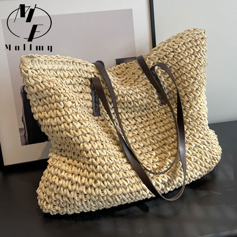 Luxury Bags Shopping - Tas Tote Tenun Jerami Tas Tangan