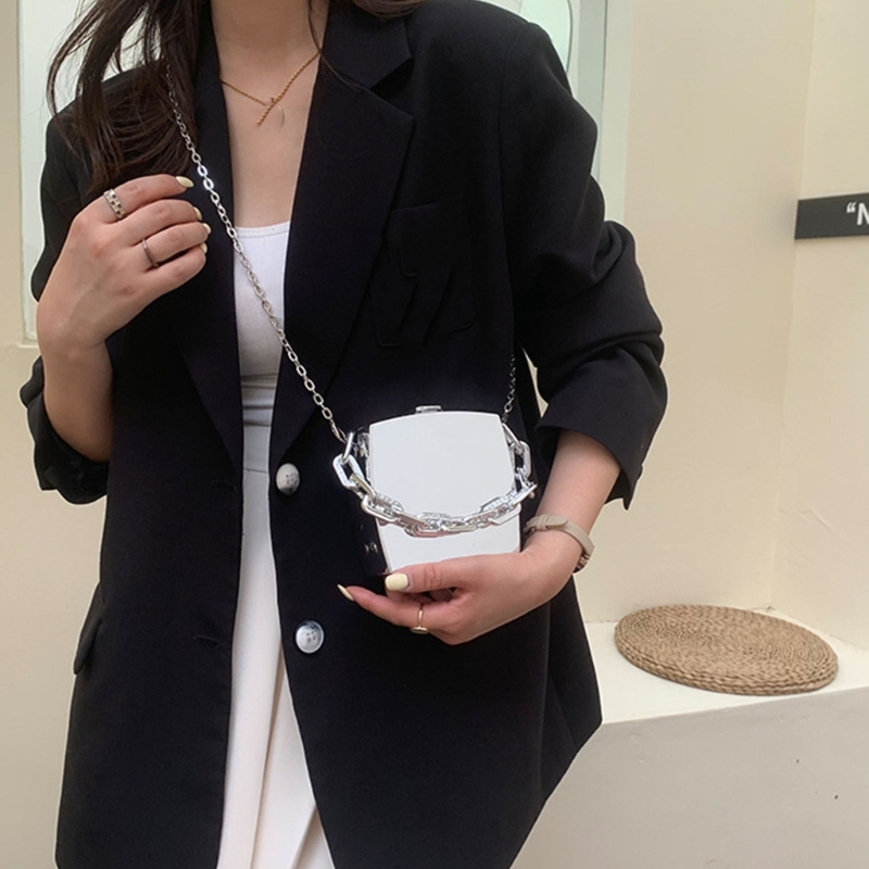 Luxury Bags Shopping - Tas Selempang Kotak PVC Kecil Fashion