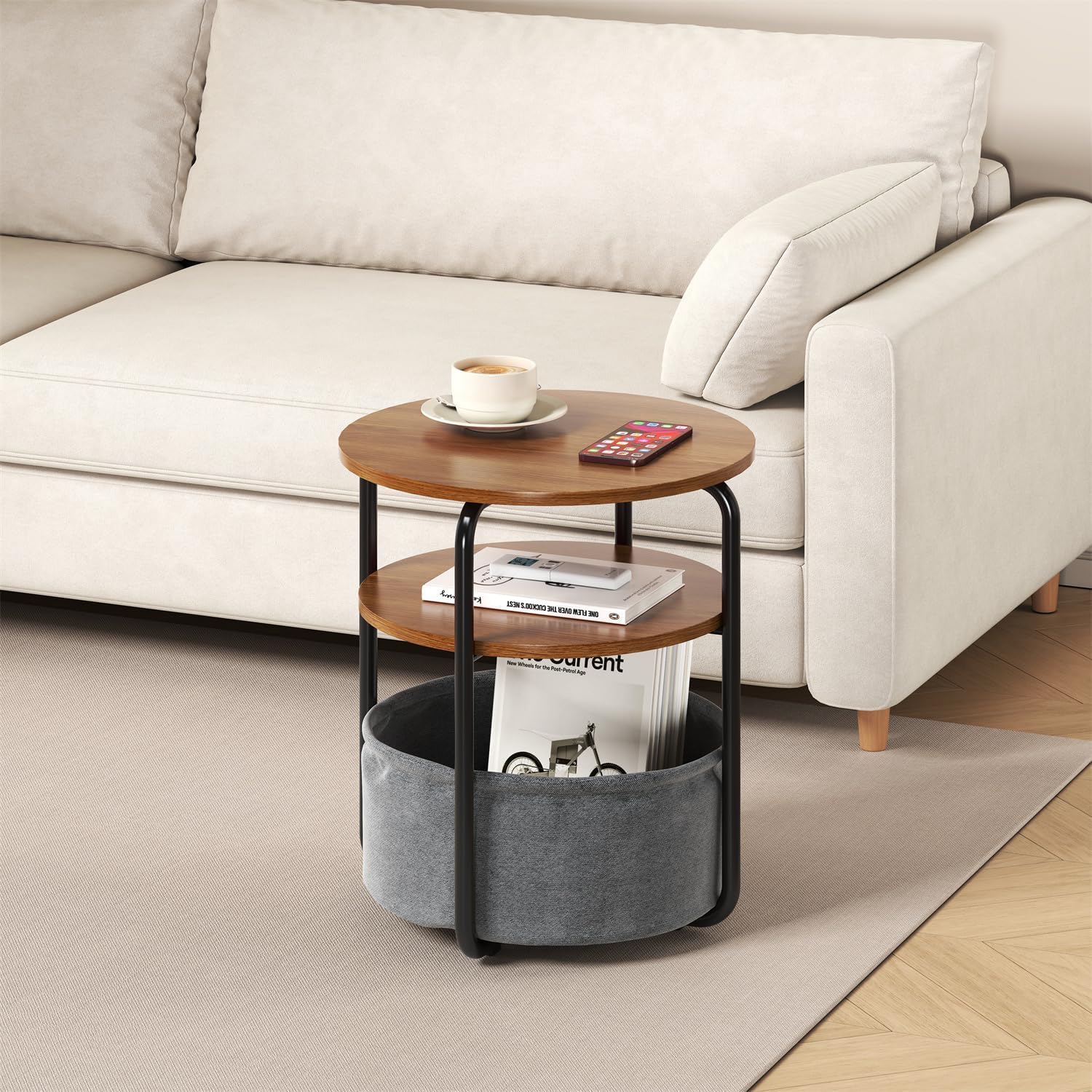 Meja Samping Bulat Kecil 3-Tin - Luxury Bags Tier ulasan dan harga