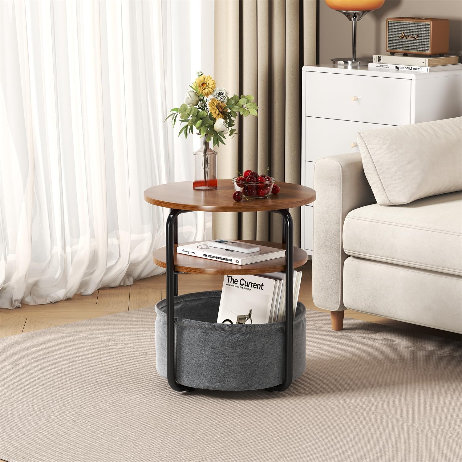 Meja Samping Bulat Kecil 3-Tin - Luxury Bags Tier ulasan dan harga