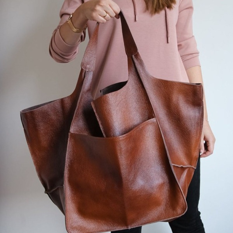 Tas Tote Kulit PU Multifungsi  - Luxury Bags Consignment ulasan dan harga
