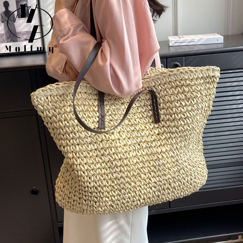 Tas Tote Tenun Jerami Tas Tang - Luxury Bags Shopping ulasan dan harga