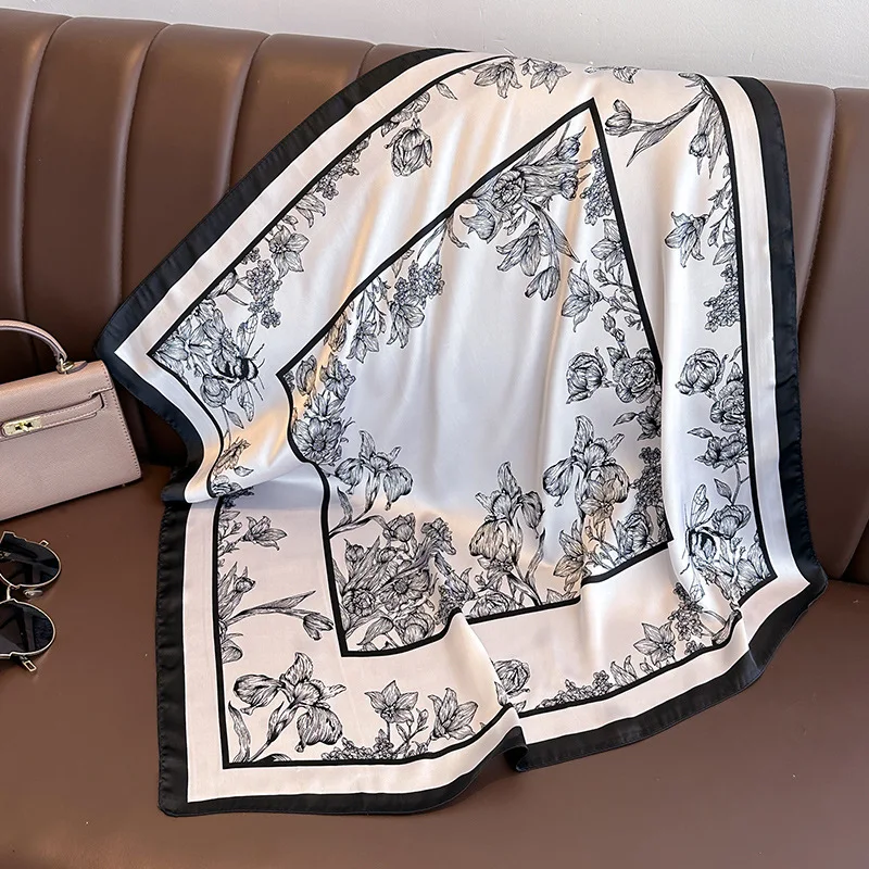 70*70cm mewah motif bunga syal - Luxury Bags Online ulasan dan harga