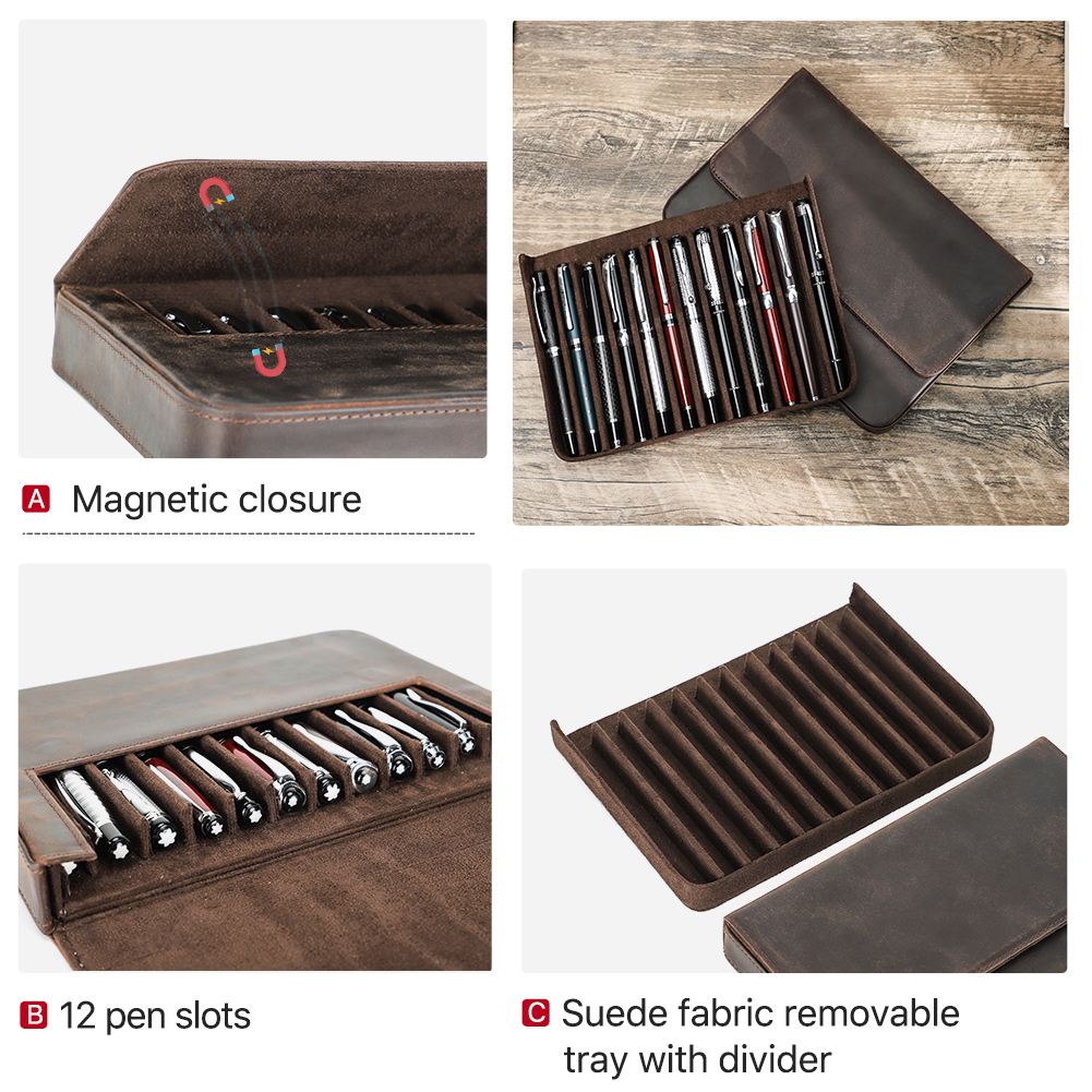 Mewah Kulit Asli 12 Slot Pena  - Luxury Bags List ulasan dan harga