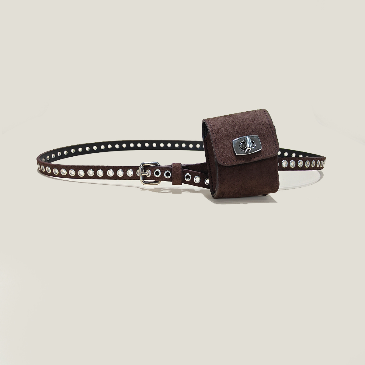 Tas Pinggang Kulit Suede Desai - Luxury Bags Consignment ulasan dan harga